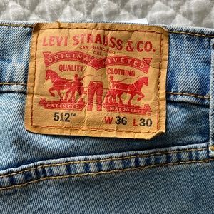 Levi’s mens jeans slim fit . W36 L 30